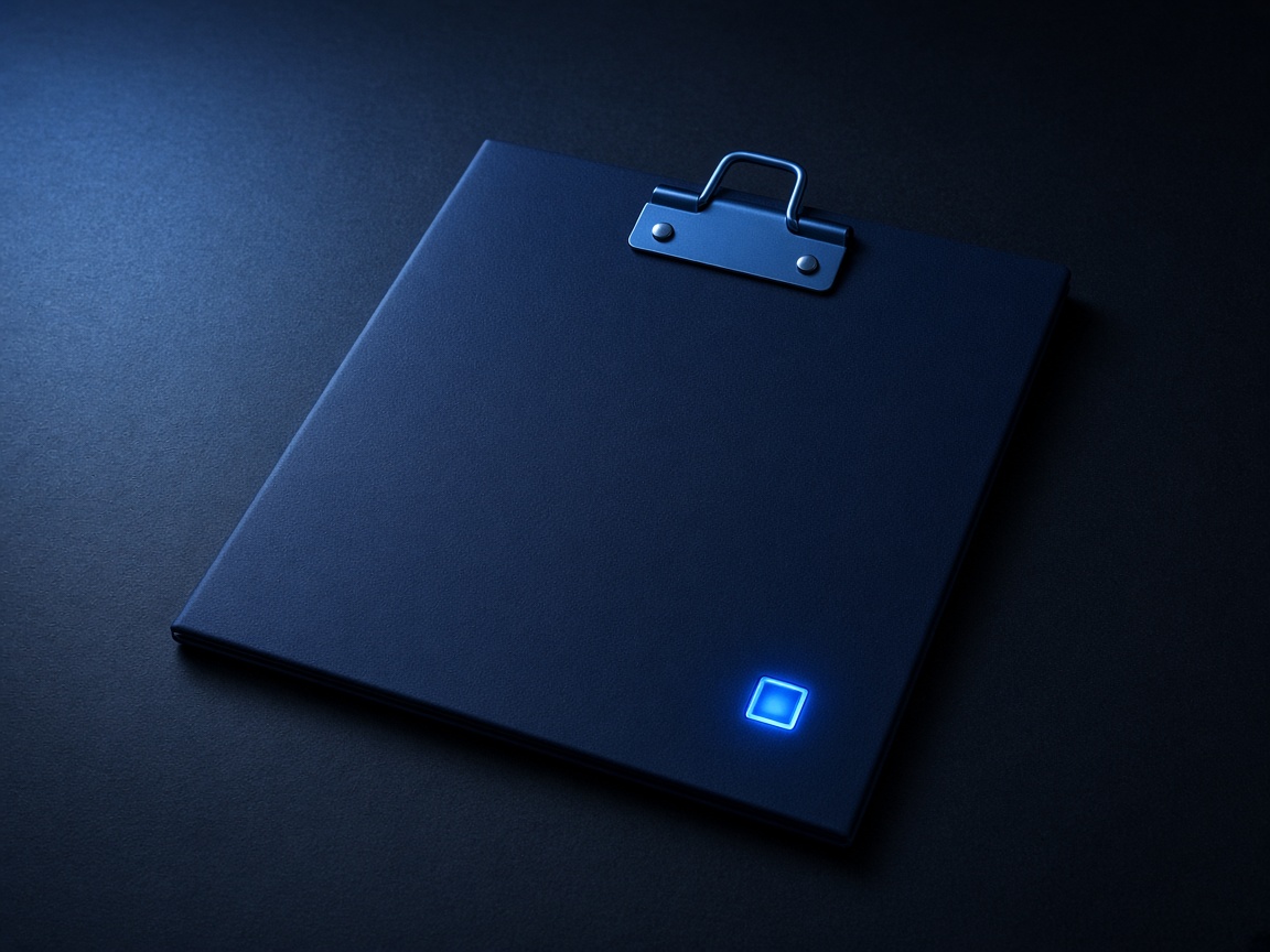 A dark folder with a small blue square mark, the NAS certification.